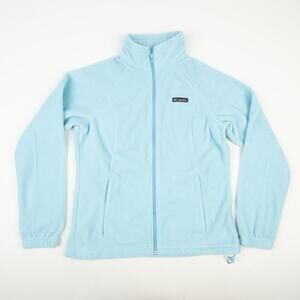Columbia Womens Large Benton Spring Fleece Full Zip Jacket Blue